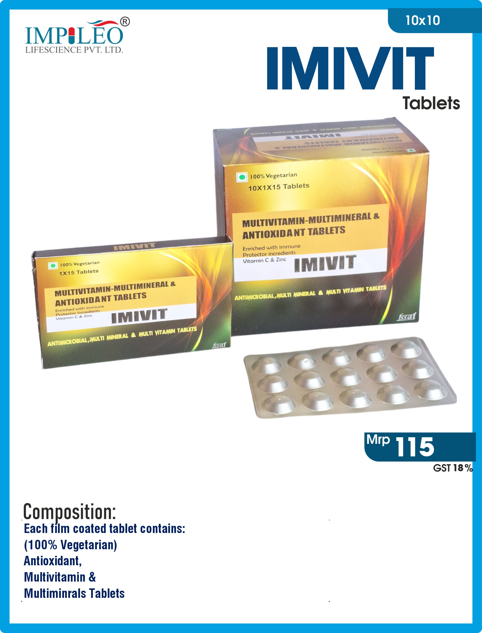 Unlock Your Wellness Potential with Premium IMIVIT Tablets : Antioxidant, Multivitamin & Multiminerals - PCD Pharma Franchise in Panchkula